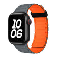 For Apple Watch SE 40mm Tri-beads Magnetic Hoop Silicone Watch Band(Grey Orange) - free shipping - PMc TechLife - Order now!