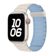 For Apple Watch SE 44mm Tri-beads Magnetic Hoop Silicone Watch Band(White Fog Blue) - free shipping - PMc TechLife - Order now!