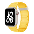 For Apple Watch Series 3 38mm Tri-beads Magnetic Hoop Silicone Watch Band(Yellow) - free shipping - PMc TechLife - Order now!