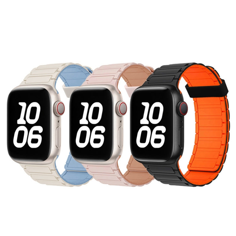 For Apple Watch Ultra 49mm Tri-beads Magnetic Hoop Silicone Watch Band(Light Mint)