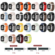 For Apple Watch SE 2023 40mm Tri-beads Magnetic Hoop Silicone Watch Band(Black Orange)
