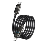 hoco U137 USB-C / Type-C to 8 Pin Line PD Charging Data Cable with Display, Length:1.2m(Black)
