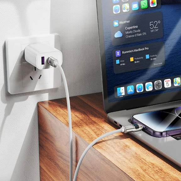 hoco U137 USB-C / Type-C to 8 Pin Line PD Charging Data Cable with Display, Length:1.2m(Black)