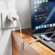 hoco U137 USB-C / Type-C to 8 Pin Line PD Charging Data Cable with Display, Length:1.2m(White)