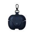 For Samsung Galaxy Buds 3 Business Leather Bluetooth Earphone Protective Case with Hook(Blue) - Samsung Earphone Case by PMC Jewellery | Online Shopping South Africa | PMC Jewellery | Buy Now Pay Later Mobicred