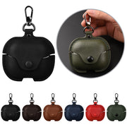 For Samsung Galaxy Buds 3 Business Leather Bluetooth Earphone Protective Case with Hook(Black)