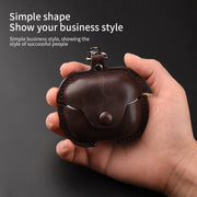 For Samsung Galaxy Buds 3 Business Leather Bluetooth Earphone Protective Case with Hook(Black)
