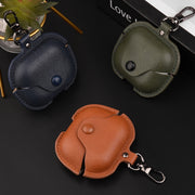 For Samsung Galaxy Buds 3 Business Leather Bluetooth Earphone Protective Case with Hook(Black)