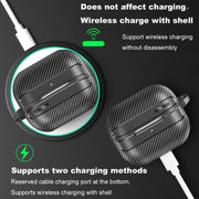 For Samsung Galaxy Buds3 / 3 Pro Carbon Fiber Texture Earphone Protective Case with Carabiner(Black)
