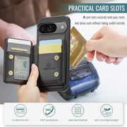For Google Pixel 9 / 9 Pro JEEHOOD J05 Business Magnetic Style RFID Leather Phone Case(Black)