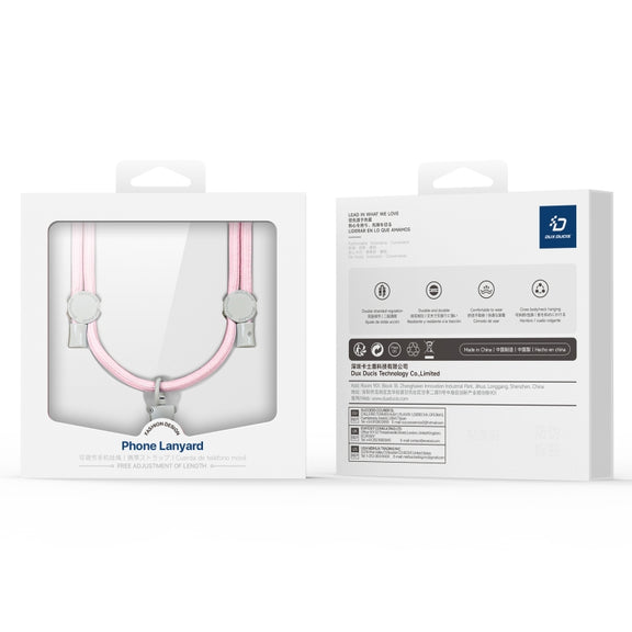 DUX DUCIS Plaz Crossbody Neck Strap Anti-lost Phone Lanyard(Light Pink)