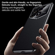 For Redmi K70 / K70 Pro First Layer Cowhide Leather Electroplated PC Phone Case(Dark Purple)