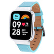 For Redmi Watch 3 Lite Metal Frame Integrated Leather Watch Band(Blue) - free shipping - PMc TechLife - Order now!