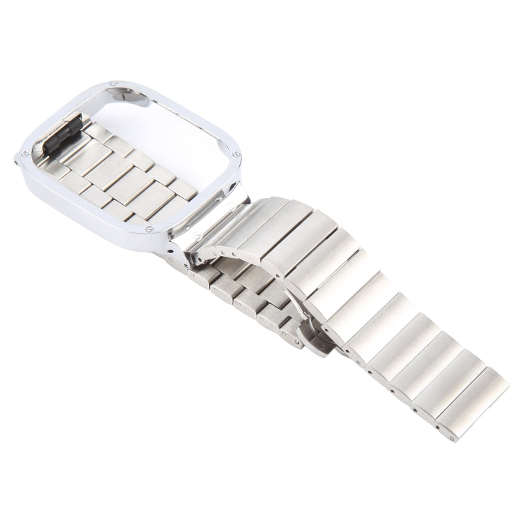 For Redmi Watch 3 Lite Frame Integrated One-bead Stainless Steel Watch Band(Silver)