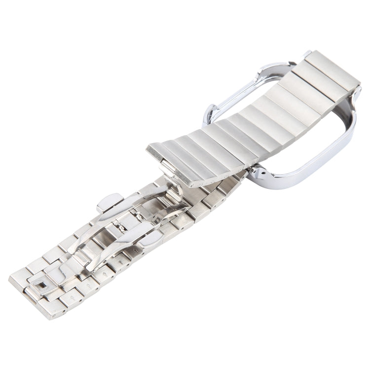 For Redmi Watch 3 Lite Frame Integrated One-bead Stainless Steel Watch Band(Silver)