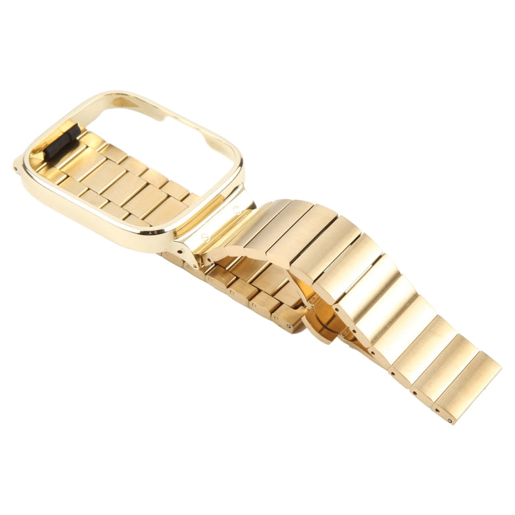 For Redmi Watch 3 Lite Frame Integrated One-bead Stainless Steel Watch Band(Gold)
