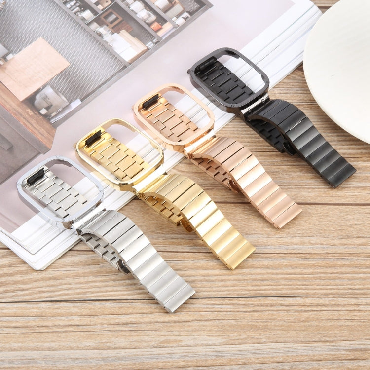 For Redmi Watch 3 Lite Frame Integrated One-bead Stainless Steel Watch Band(Silver)