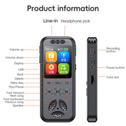 S7 HD Color Screen Smart Noise Reduction Voice Recorder(Black)
