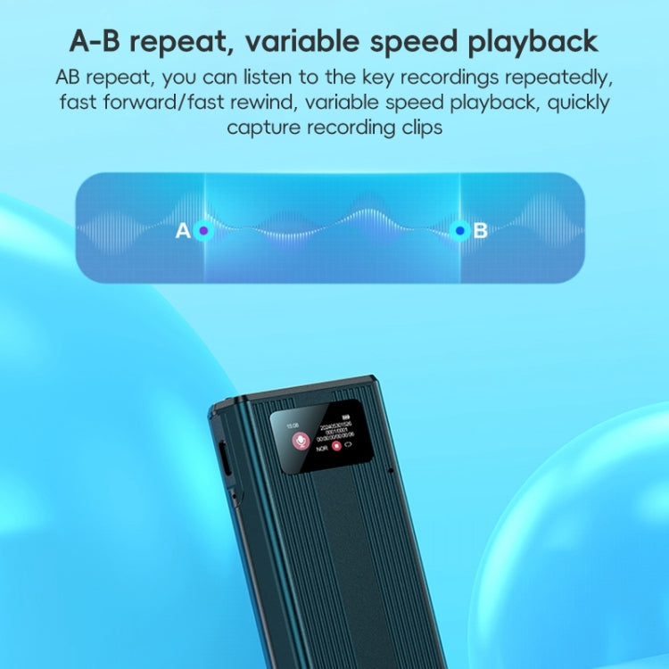 ZD42B Magnetic Sound Control Smart Noise Reduction Voice Recorder, Memory:32GB(Black)