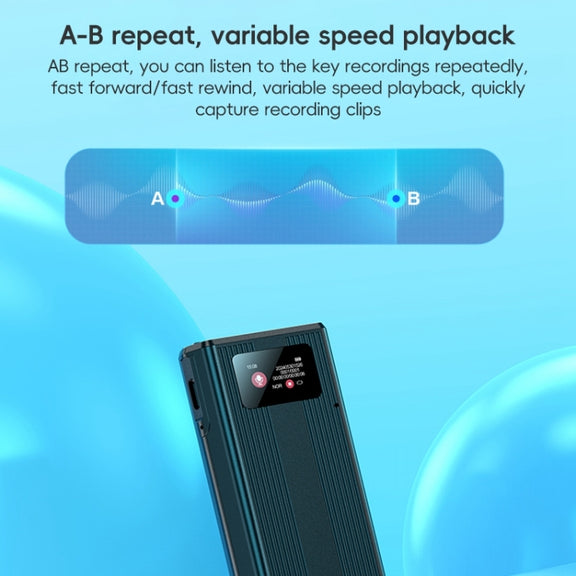 ZD42B Magnetic Sound Control Smart Noise Reduction Voice Recorder, Memory:32GB(Black)