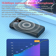 ZD42B Magnetic Sound Control Smart Noise Reduction Voice Recorder, Memory:32GB(Black)