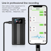 ZD42B Magnetic Sound Control Smart Noise Reduction Voice Recorder, Memory:32GB(Black)