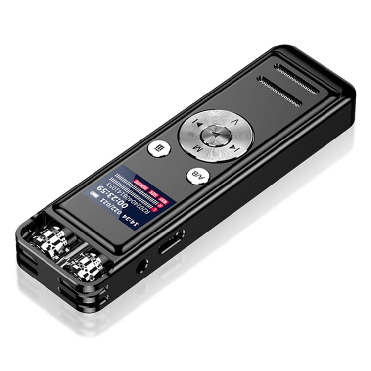 ZD43B Omnidirectional Dual Mic Smart Noise Reduction Voice Recorder, Memory:64GB(Black)