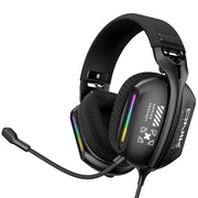 ONIKUMA X12 USB /  3.5mm Wired RGB Light Gaming Headset with Mic, Cable length: 2.2m(Black)
