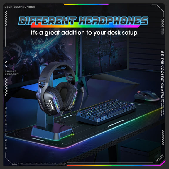ONIKUMA X12 USB /  3.5mm Wired RGB Light Gaming Headset with Mic, Cable length: 2.2m(Black)