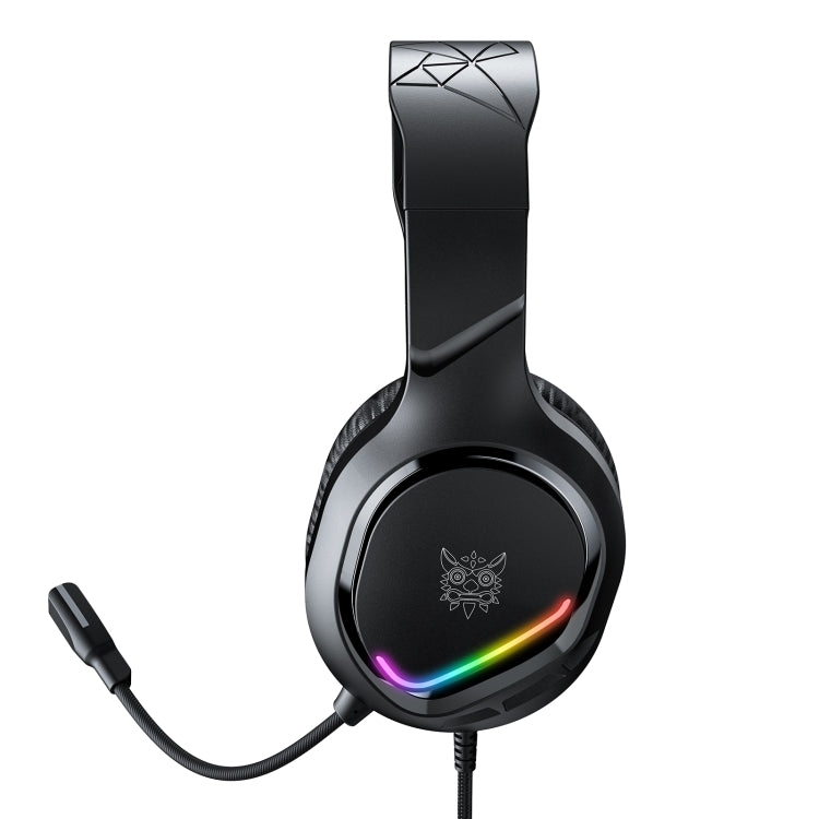 ONIKUMA X31 USB / 3.5mm Wired RGB Light Gaming Headset with Mic, Cable length: 2.2m(Black)