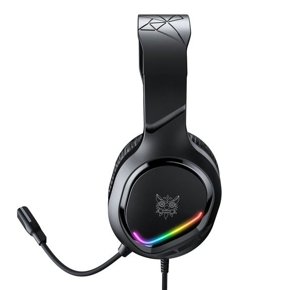 ONIKUMA X31 USB / 3.5mm Wired RGB Light Gaming Headset with Mic, Cable length: 2.2m(Black)