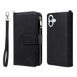 For iPhone 16 Plus Solid Color 2 in 1 Zipper Shockproof Phone Case(Black) - free shipping - PMC TechLife - Order now!
