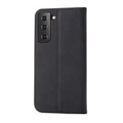 For Samsung Galaxy S25 5G Embossed Happy Cat Pattern Flip Leather Phone Case(Black)