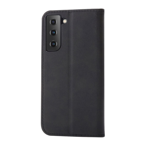 For Samsung Galaxy S25 5G Embossed Happy Cat Pattern Flip Leather Phone Case(Black)