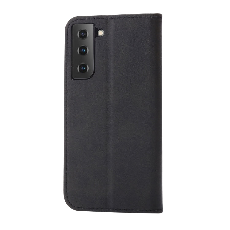 For Samsung Galaxy S25 5G Embossed Happy Cat Pattern Flip Leather Phone Case(Black)