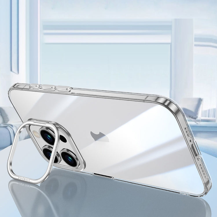 For iPhone 16 Pro Max SULADA PC + Aluminum Alloy Lens Holder Phone Case(Silver)