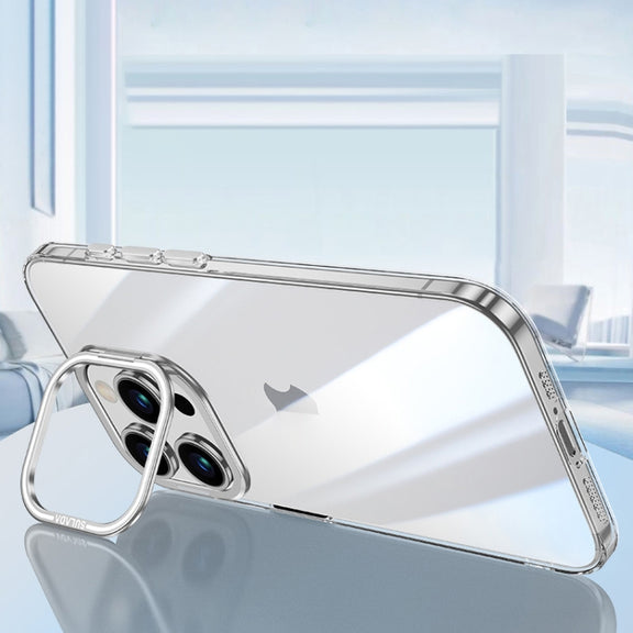 For iPhone 16 Pro Max SULADA PC + Aluminum Alloy Lens Holder Phone Case(Silver)