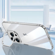 For iPhone 16 Pro SULADA PC + Aluminum Alloy Lens Holder Phone Case(Silver)