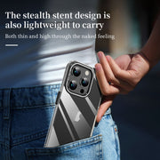 For iPhone 16 Pro SULADA PC + Aluminum Alloy Lens Holder Phone Case(Black)