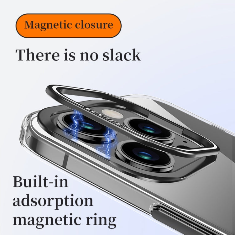 For iPhone 16 Pro Max SULADA PC + Aluminum Alloy Lens Holder Phone Case(Silver)