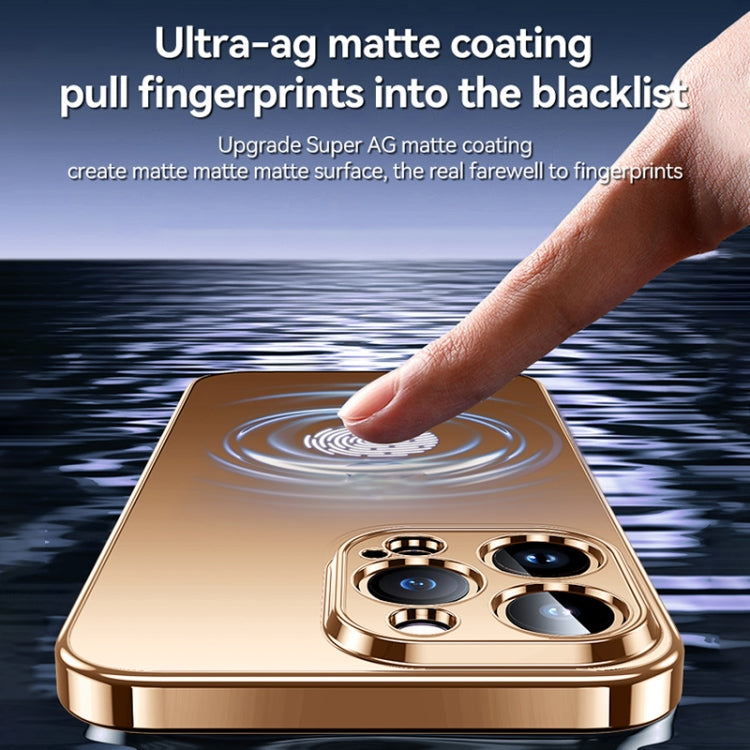 For iPhone 16 Plus SULADA Natural Color Series Electroplating Frosted TPU Phone Case(Black)