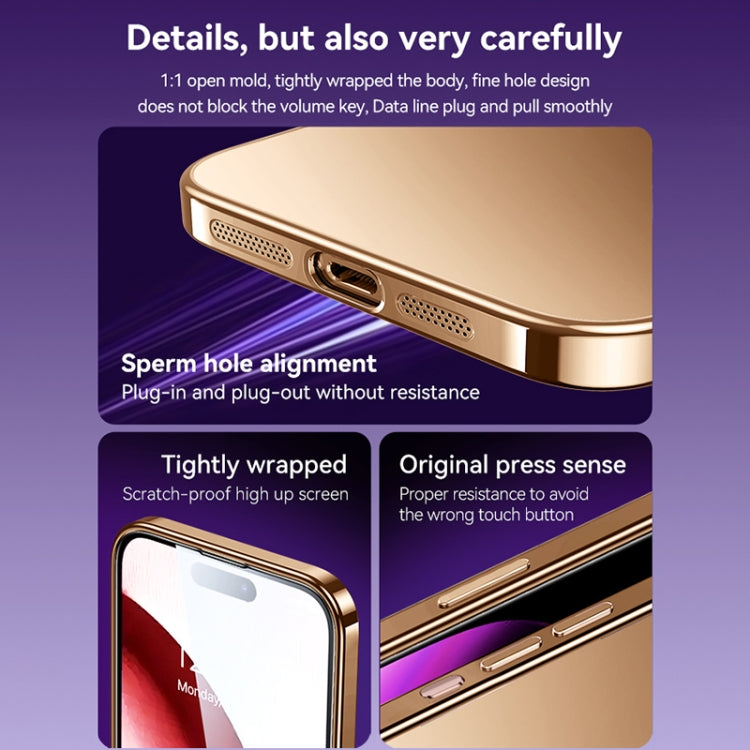 For iPhone 16 Pro Max SULADA Natural Color Series Electroplating Frosted TPU Phone Case(Black)
