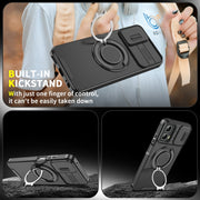 For Motorola Moto G 5G 2024 Sliding Camshield Ring Holder Phone Case(Black)
