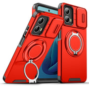 For Motorola Moto G 5G 2024 Sliding Camshield Ring Holder Phone Case(Red)
