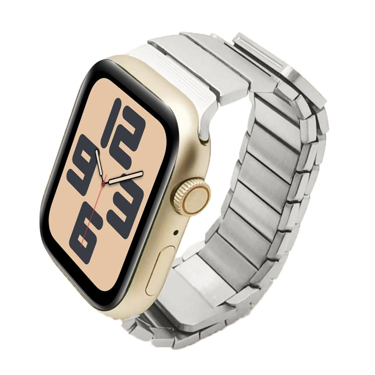 For Apple Watch SE 2023 44mm Single Bead Magnetic Stainless Steel Watch Band(Silver)