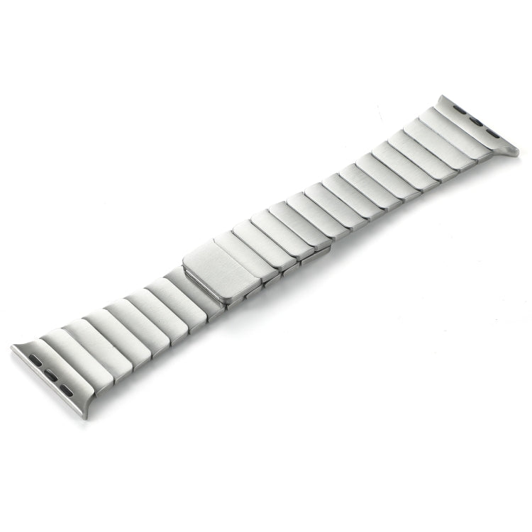 For Apple Watch Series 8 41mm Single Bead Magnetic Stainless Steel Watch Band(Silver)