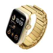 For Apple Watch SE 40mm Single Bead Magnetic Stainless Steel Watch Band(Gold)