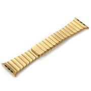 For Apple Watch SE 44mm Single Bead Magnetic Stainless Steel Watch Band(Gold)