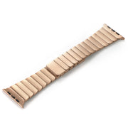 For Apple Watch SE 44mm Single Bead Magnetic Stainless Steel Watch Band(Rose Gold)