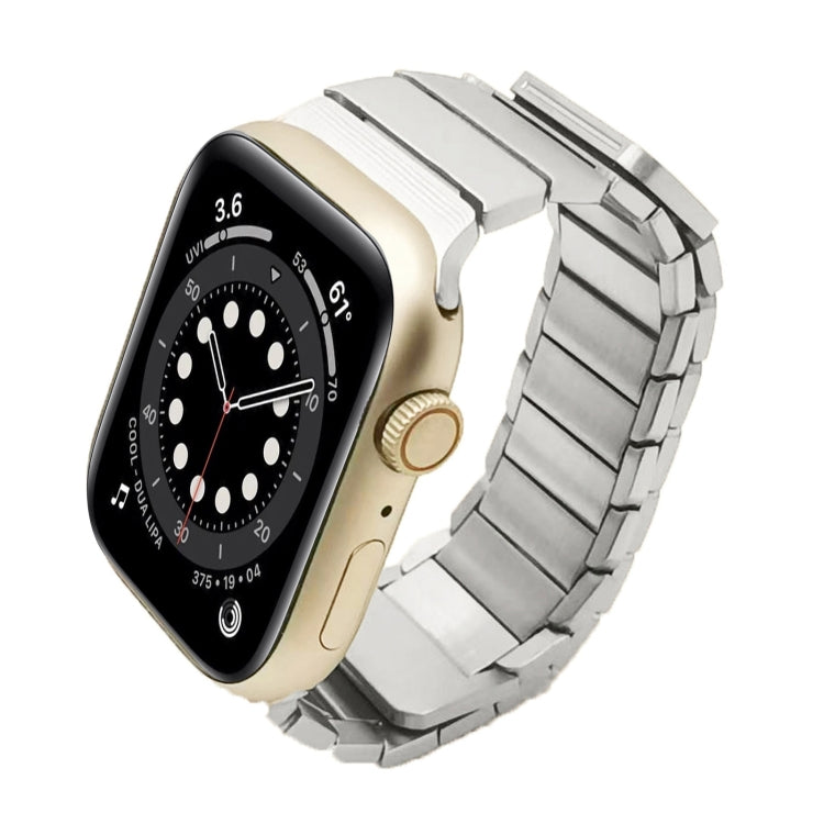 For Apple Watch Series 6 40mm Single Bead Magnetic Stainless Steel Watch Band(Silver)